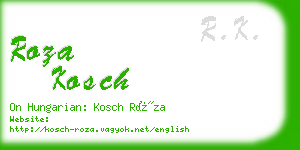 roza kosch business card